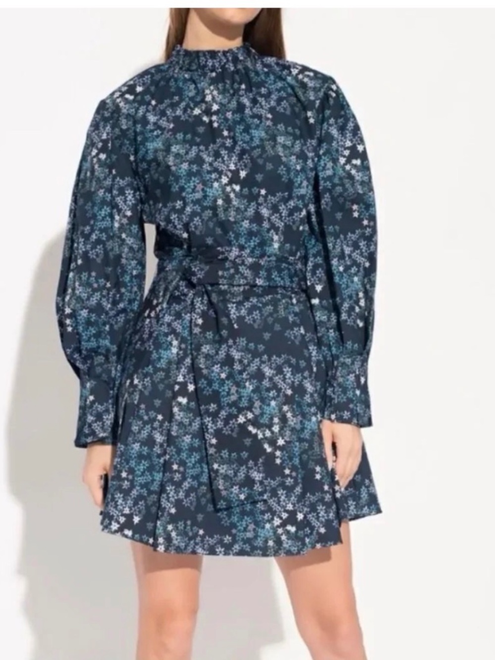 All Saints Floral Blue Dress